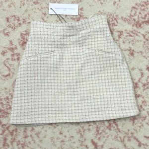 NEW Maria Vittoria Paolillo | MVP - Beige Tweed  Mini Skirt  - Size 38